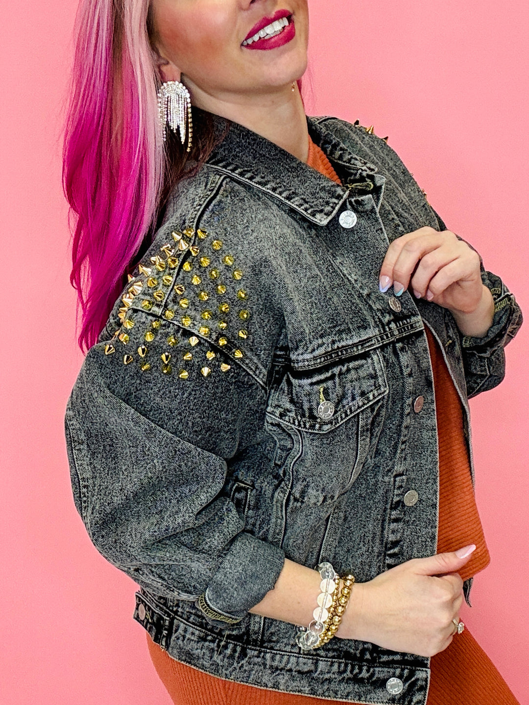The Noelle Studded Denim Jacket