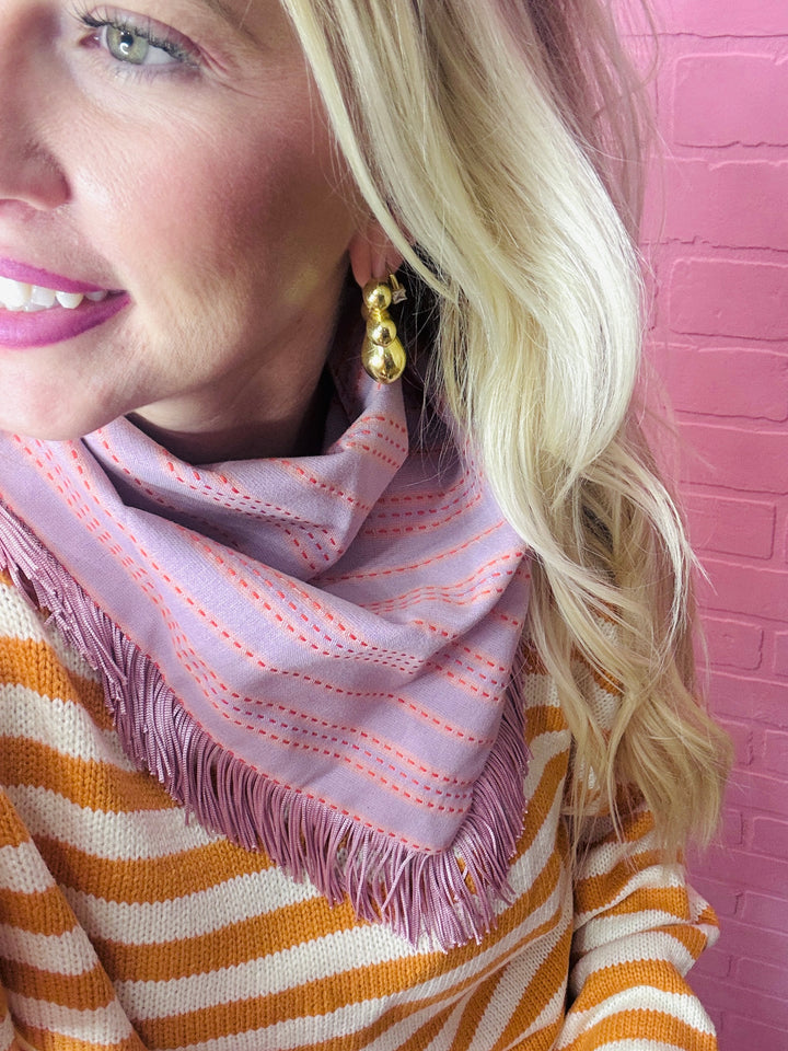 Lilac Fringe Bandana
