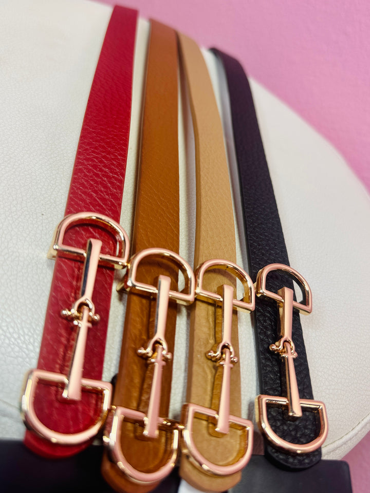 Equestrian Elegance Skinny Belt