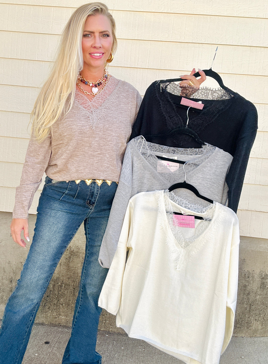 Cozy Romance Lace Sweater
