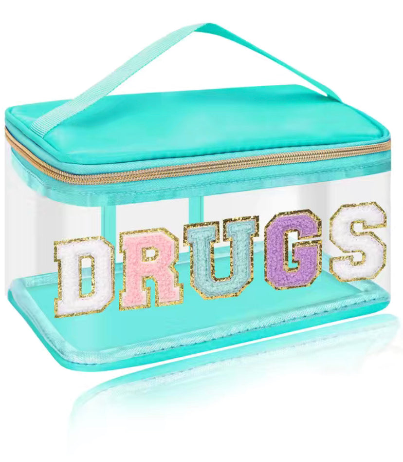 Drugs Chenille Clear Makeup Case