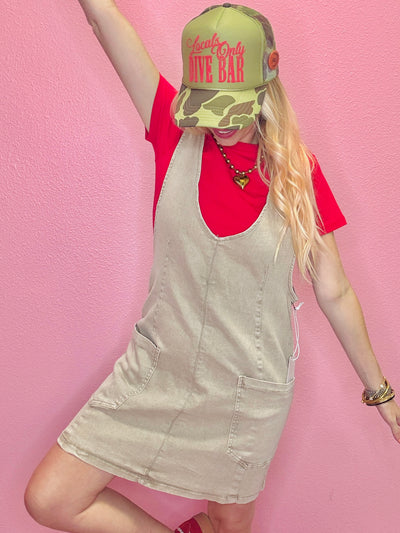 The Charlie Denim Overall Dress