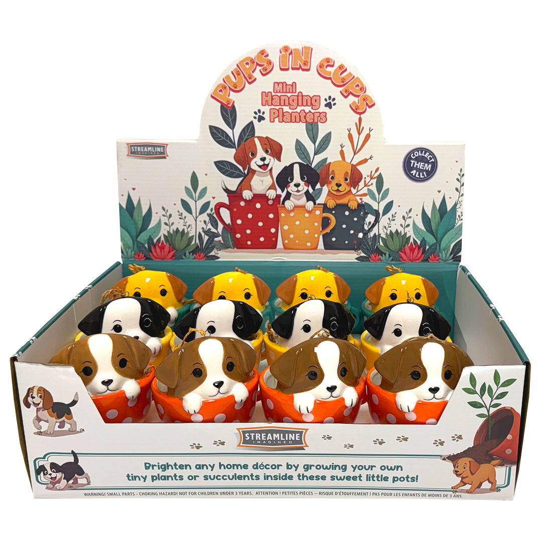 Pups In Cups Hanging Planter