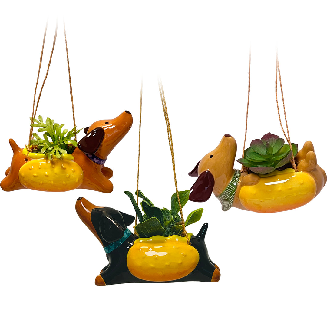 Hot Dog Hanging Planter