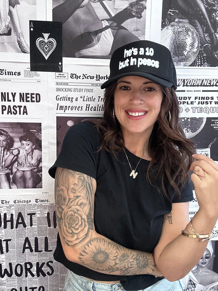 He's A 10 But In Pesos Trucker Hat