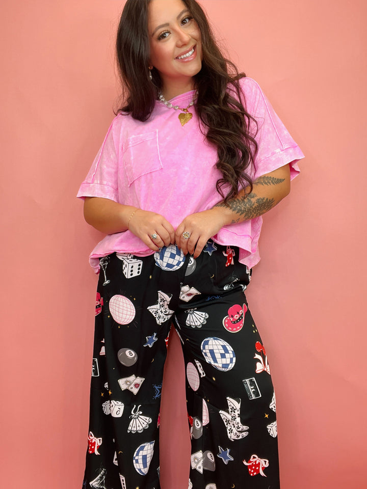 Western Crush Satin Pants