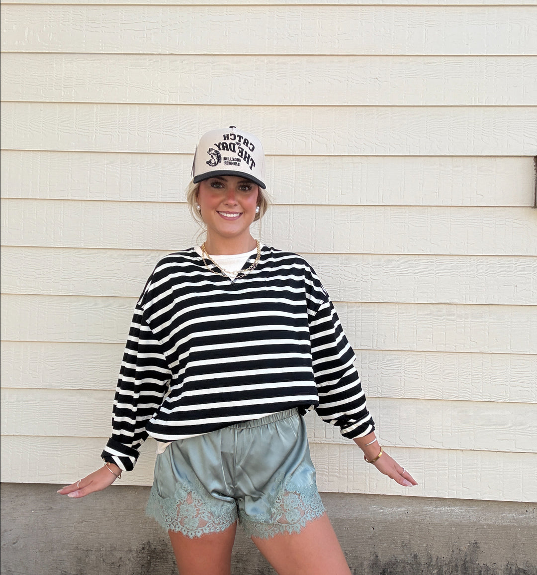 Stripes & Sass Long Sleeve Top