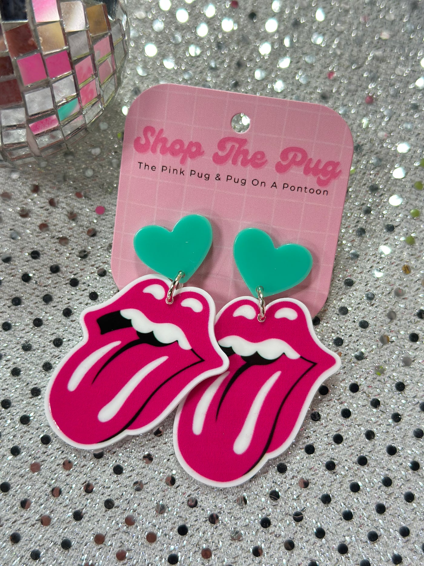 Pink Rock N Roll Earrings