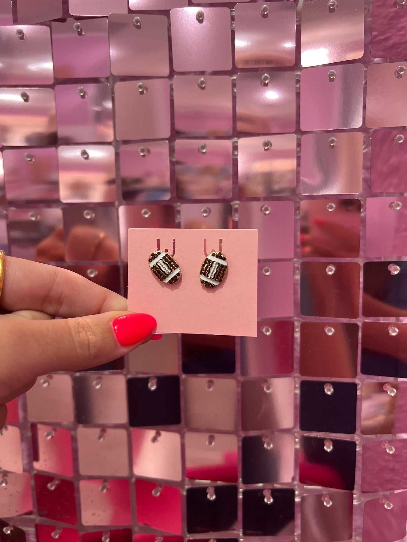 Football Stud Earrings