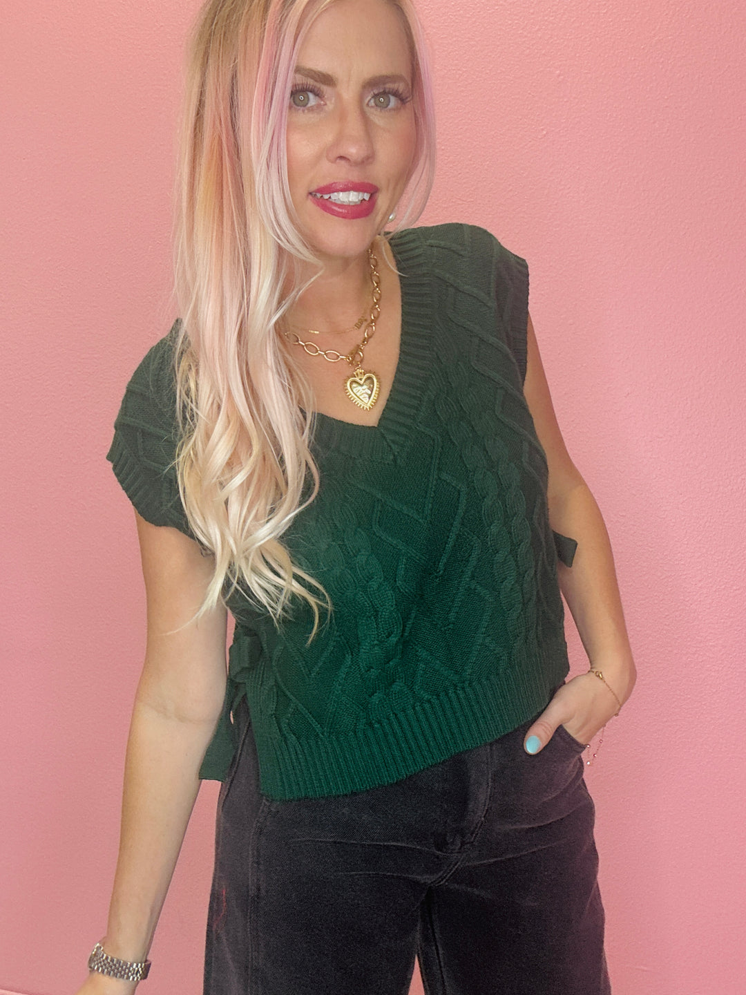 The Side Tie Sweater Vest