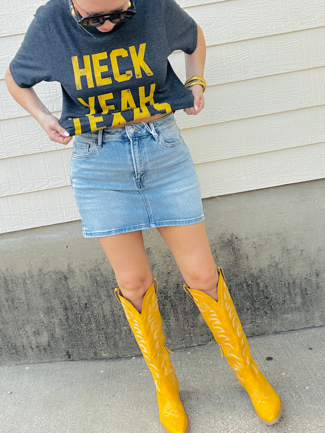 Sunshine & Sidewalks Denim Skirt