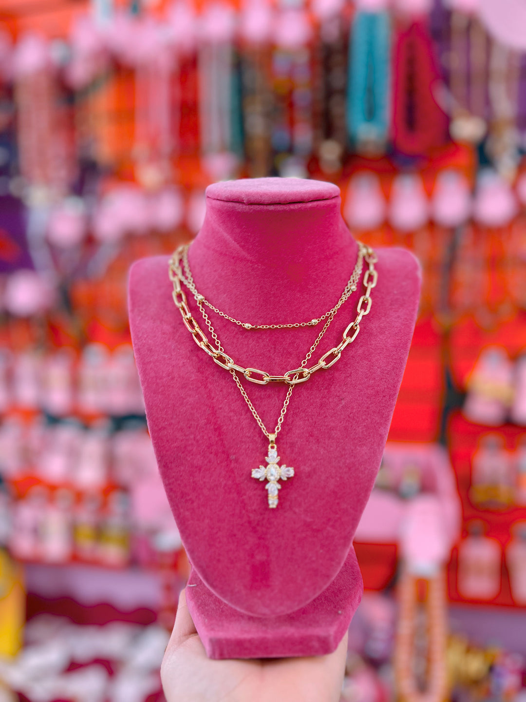 Cross My Heart Layered Necklace