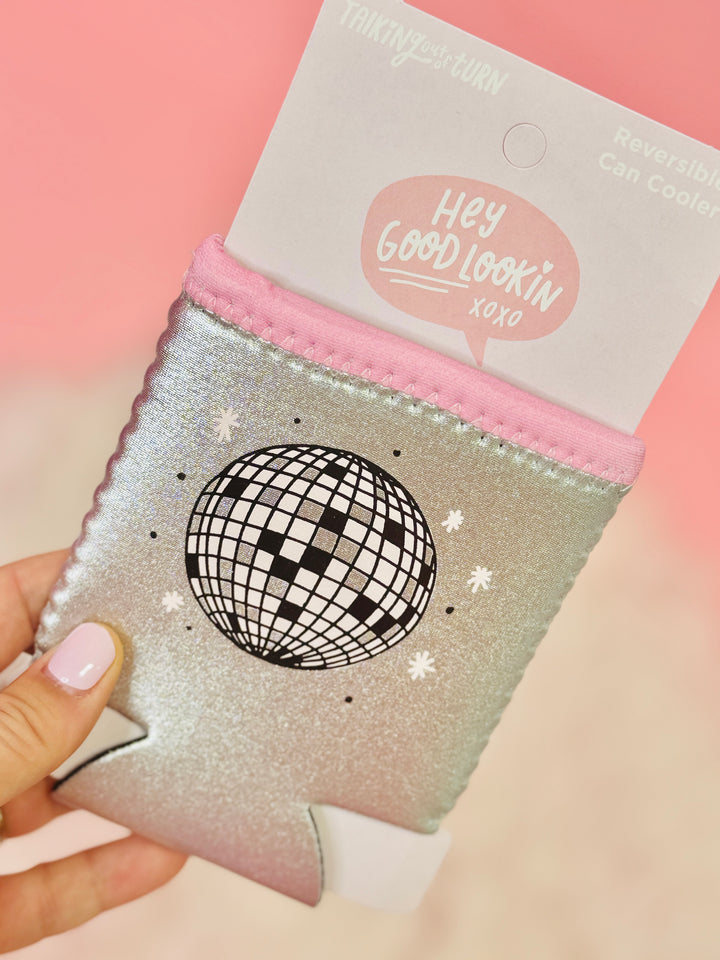 Disco Ball Metallic Can Cooler