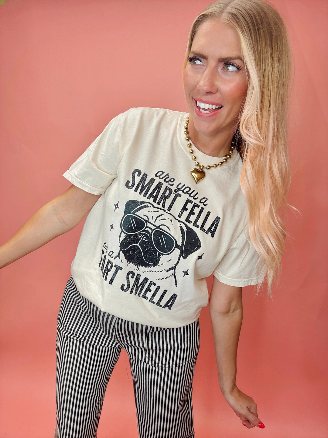 Smart Fella Pug Graphic Tee