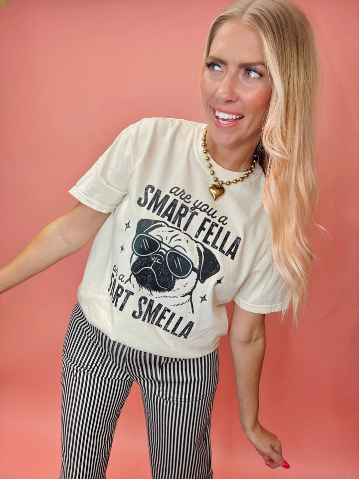 Smart Fella Pug Graphic Tee