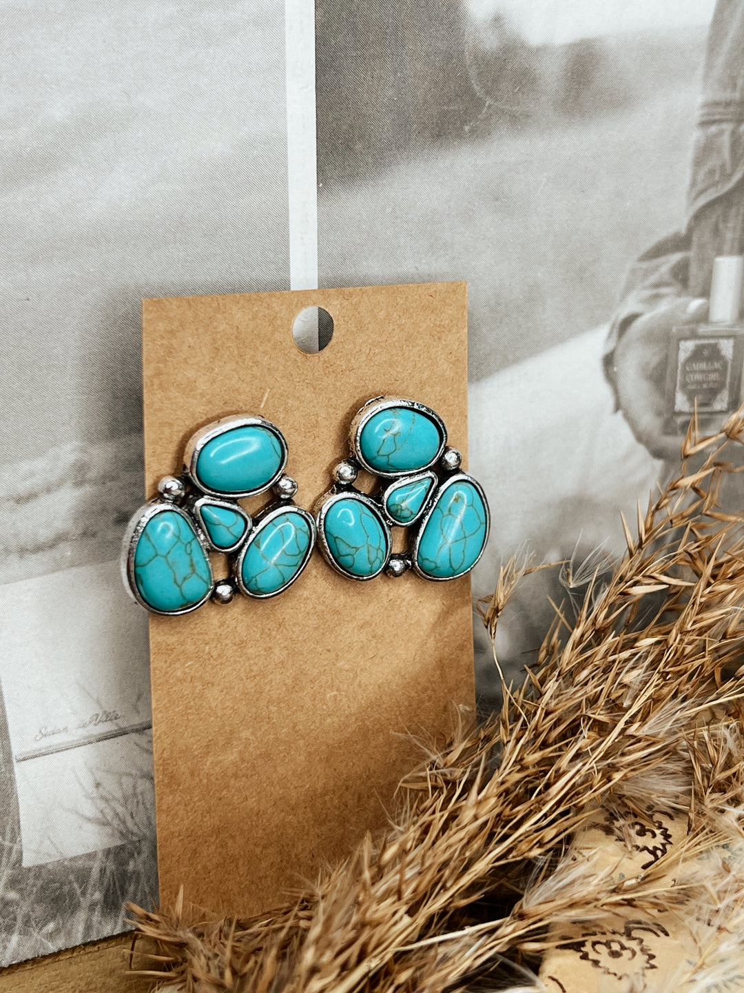 Kobie Turquoise Cluster Earrings