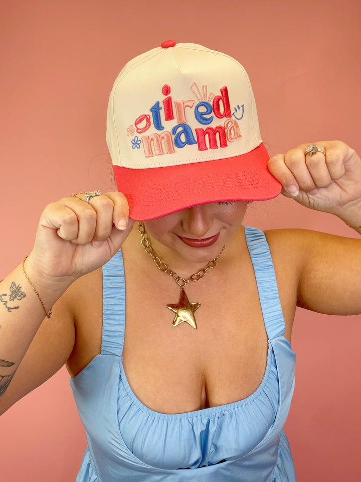 Tired Mama Canvas Trucker Hat