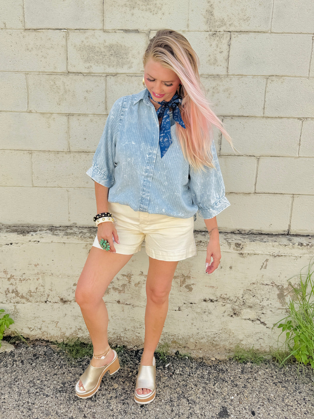 Salt Air & Chambray Days Top