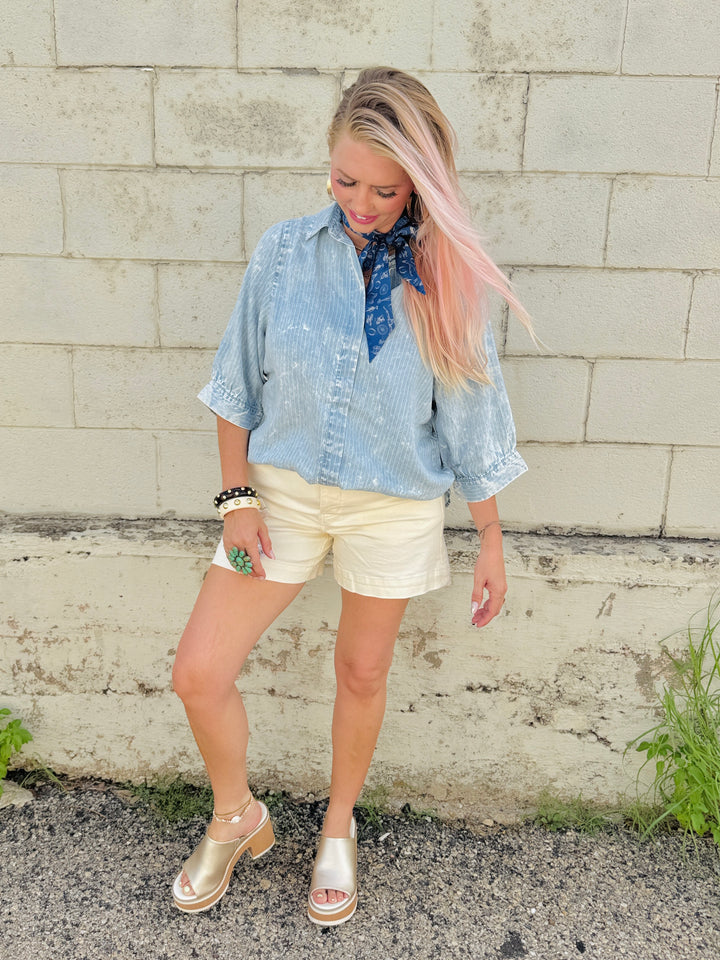 Salt Air & Chambray Days Top