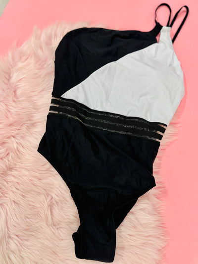 Caribbean Cruise One Shoulder Swimsuit