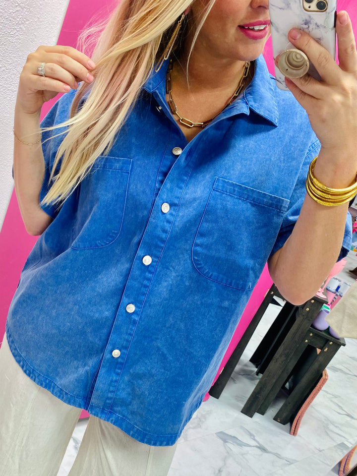 The Sutton Denim Top