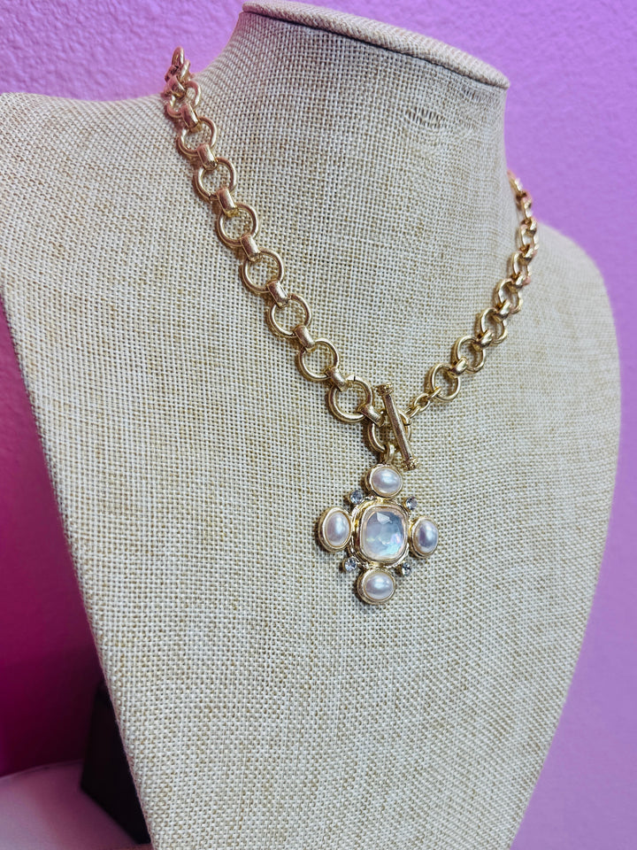 Golden Grace Cross Necklace