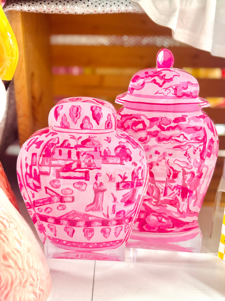 Pink Chinoiserie Container Set