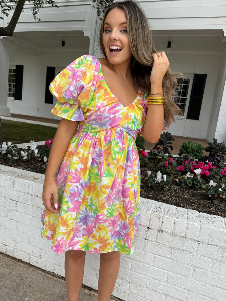 The Denise Sweetheart Floral Dress