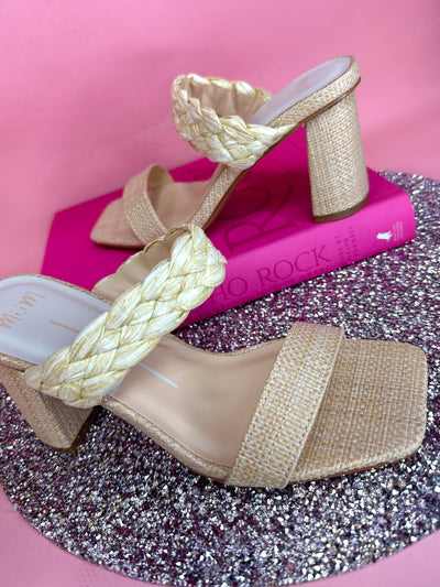 Riya Woven Raffia Heels