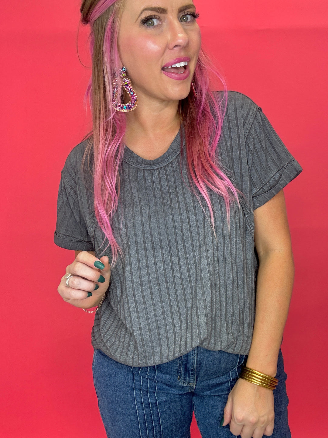 The Ribbed Stephanie Top