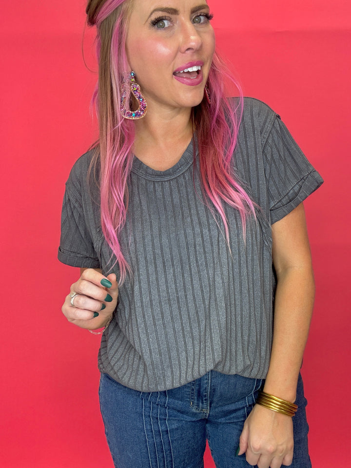 The Ribbed Stephanie Top