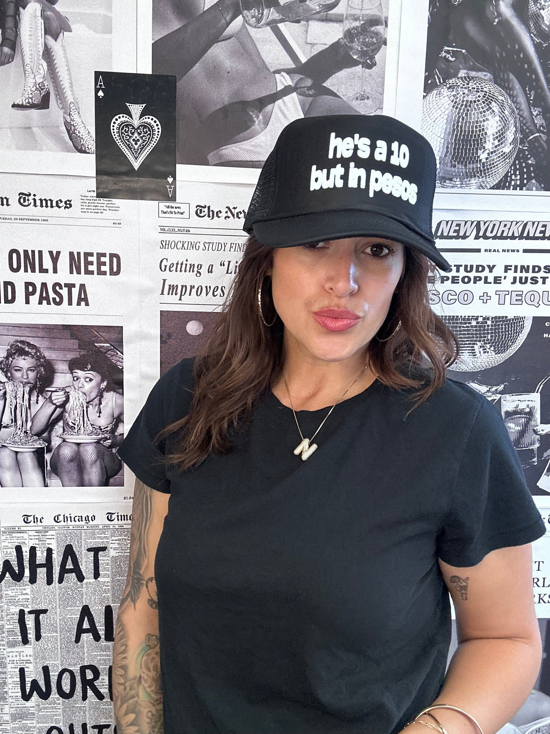 He's A 10 But In Pesos Trucker Hat