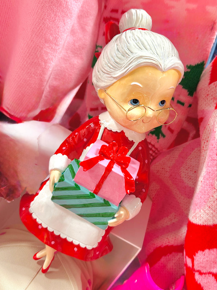 Sitting Retro Mrs. Claus