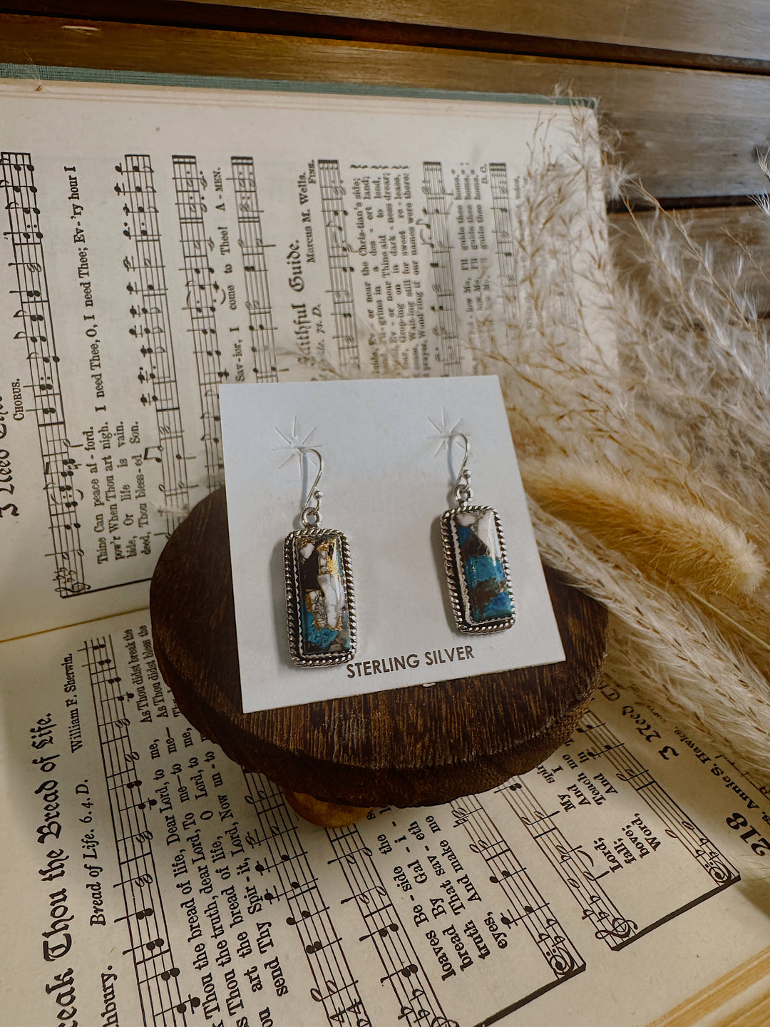 White Buffalo Dangle Earrings