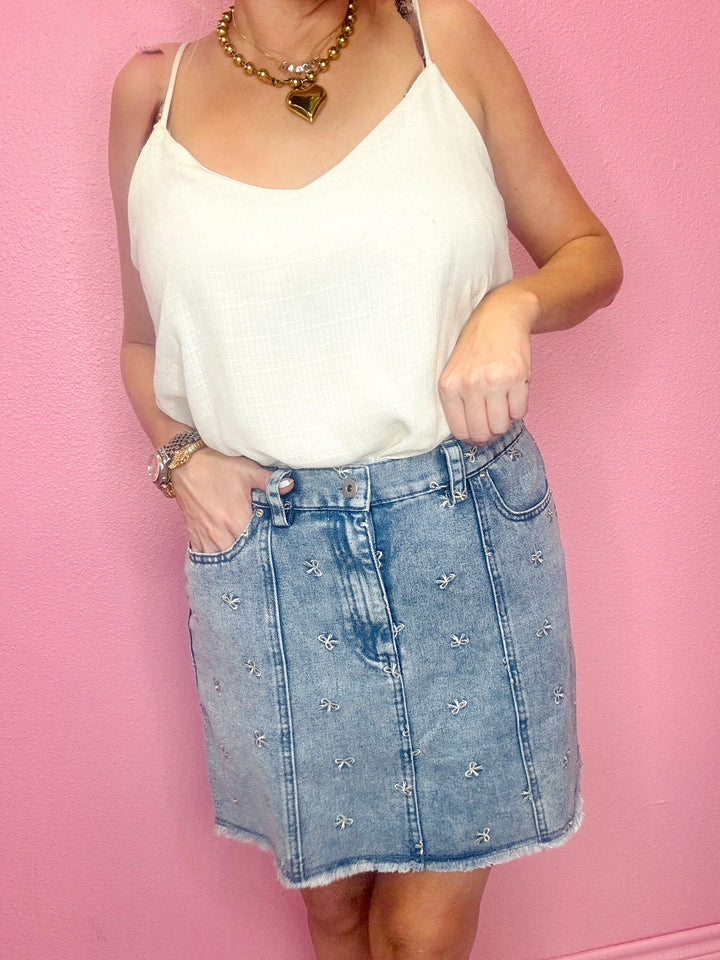 The Tori Bow Mini Skirt
