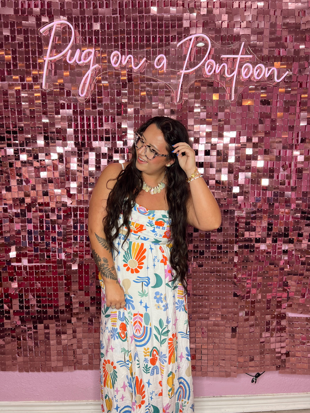 Summer Pleated Bow Back Midi Dress