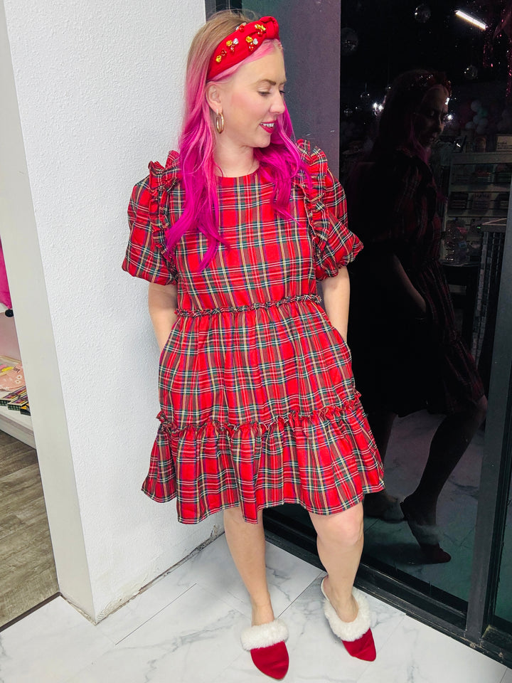 I'm The Gift Plaid Dress