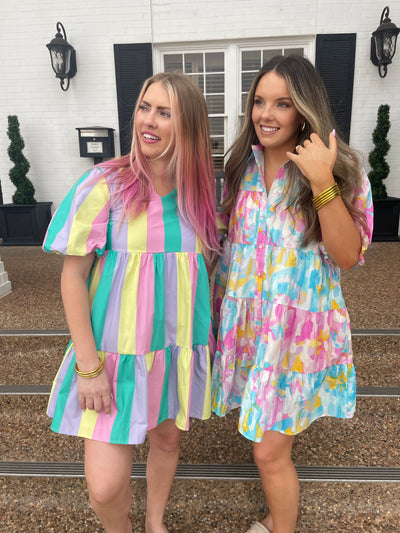The Abby Pastel Mini Dress