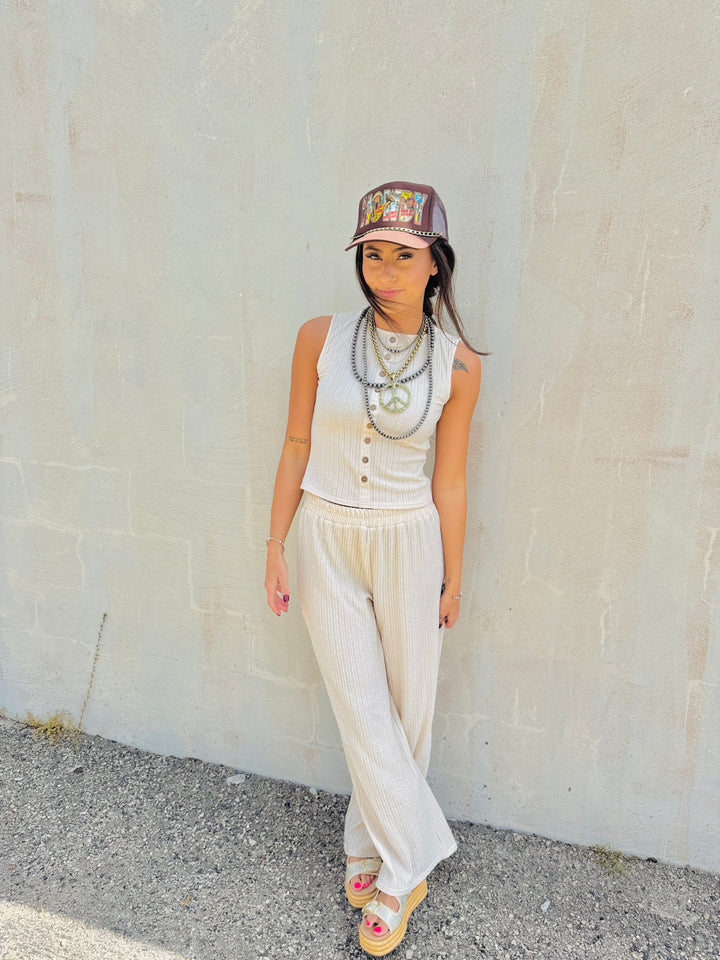 Buttoned Up Babe Knit Tank