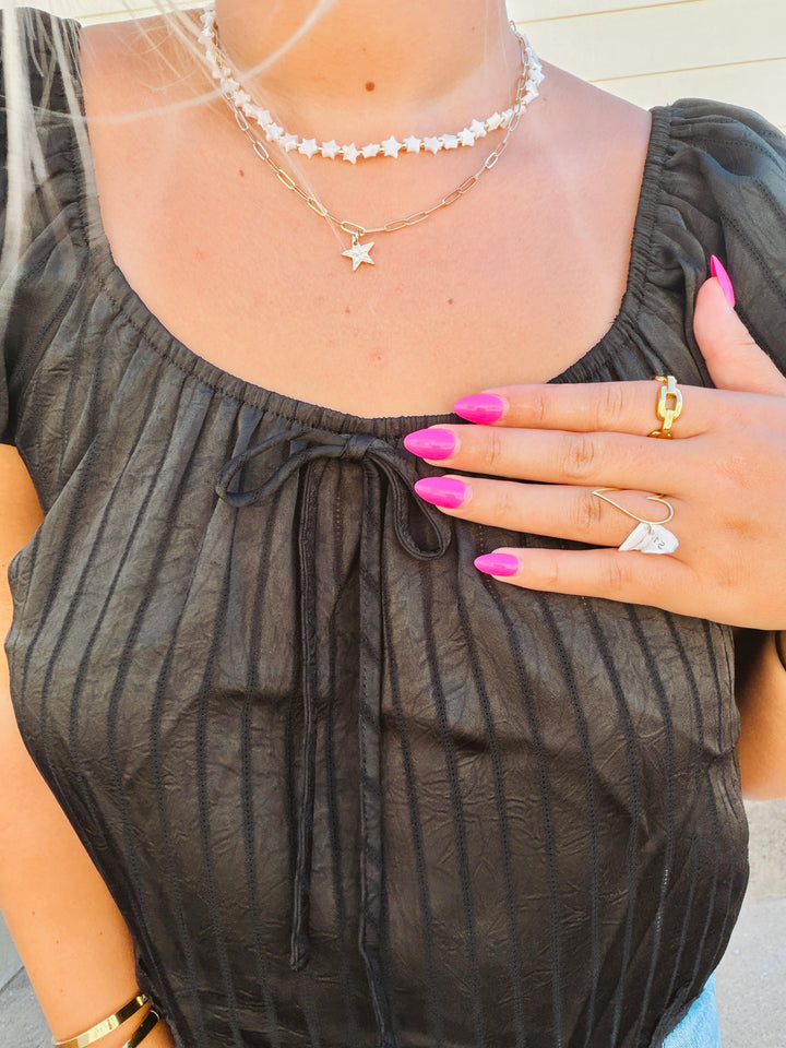 Sweetheart Scallop Lace Top