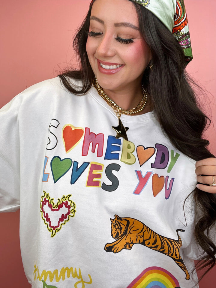Somebody Loves You Graphic Sweater