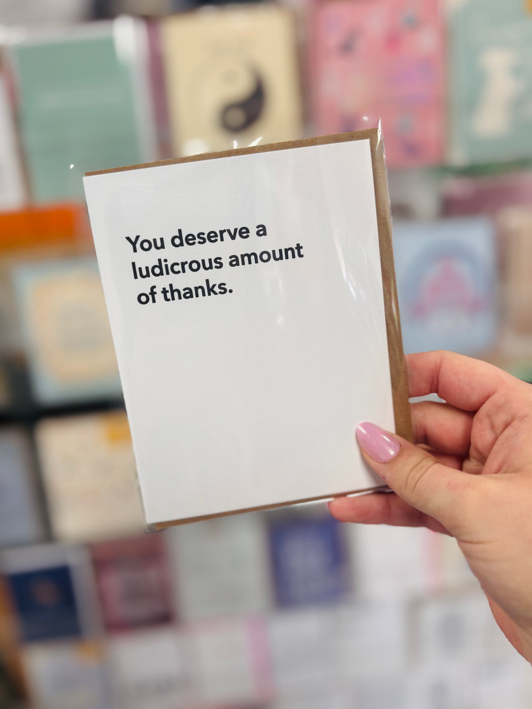 Ludicrous Thanks Card
