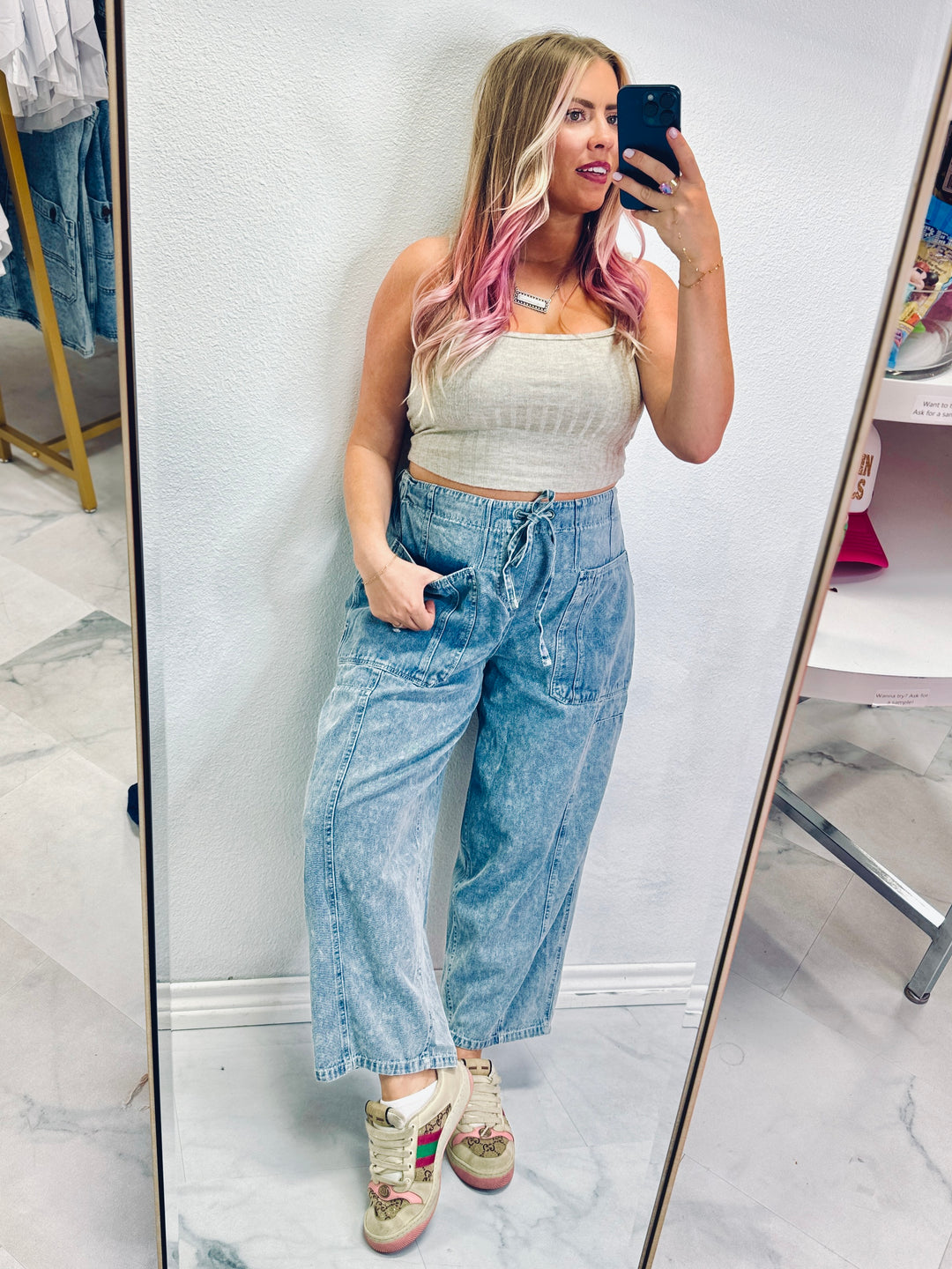 The Evvie Chambray Bottoms