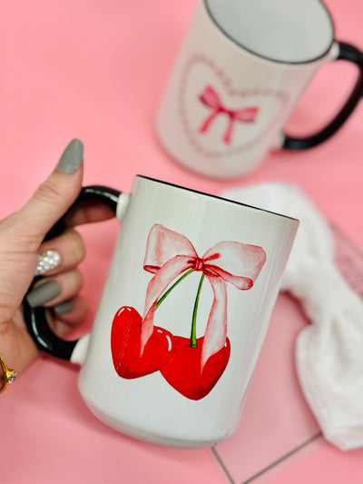 Cherry Bow Coquette Coffee Mug