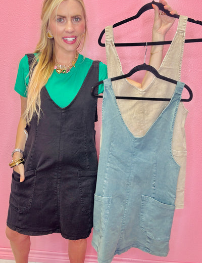 The Charlie Denim Overall Dress