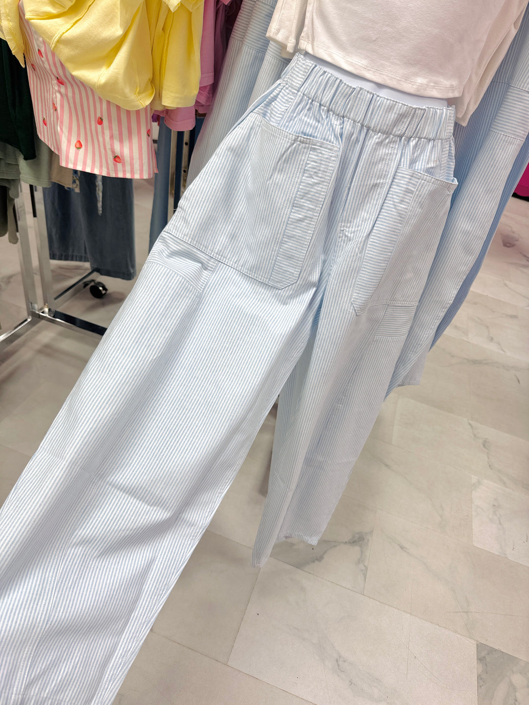 Stripes & Style Barrel Pants