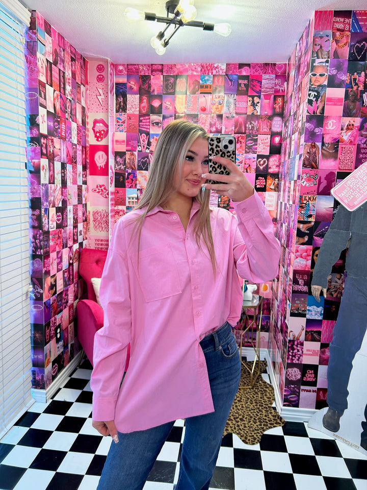 Girly Button Down Top