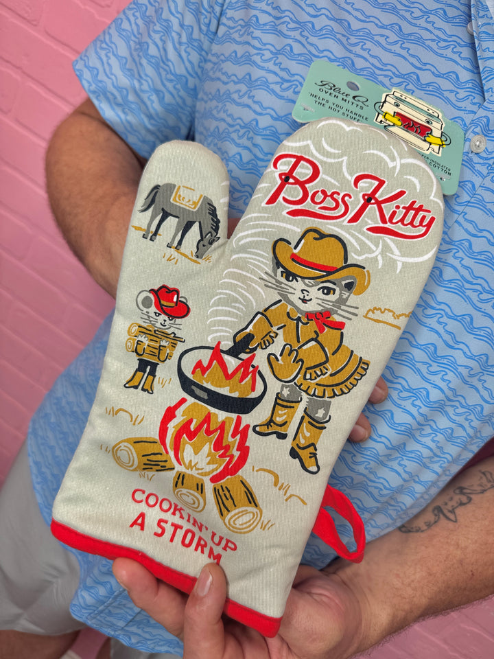 Boss Kitty Cookin' Up A Storm Oven Mitt