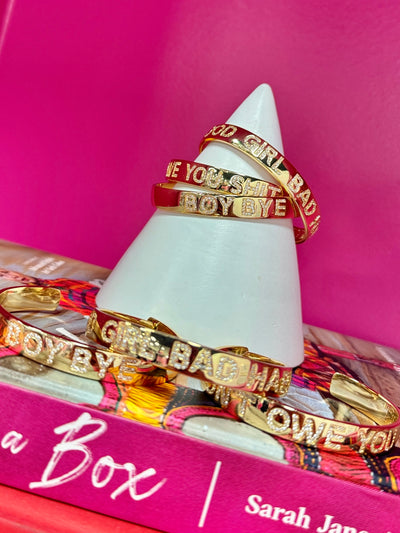 Bad Influence 18K Gold Bangle Bracelet