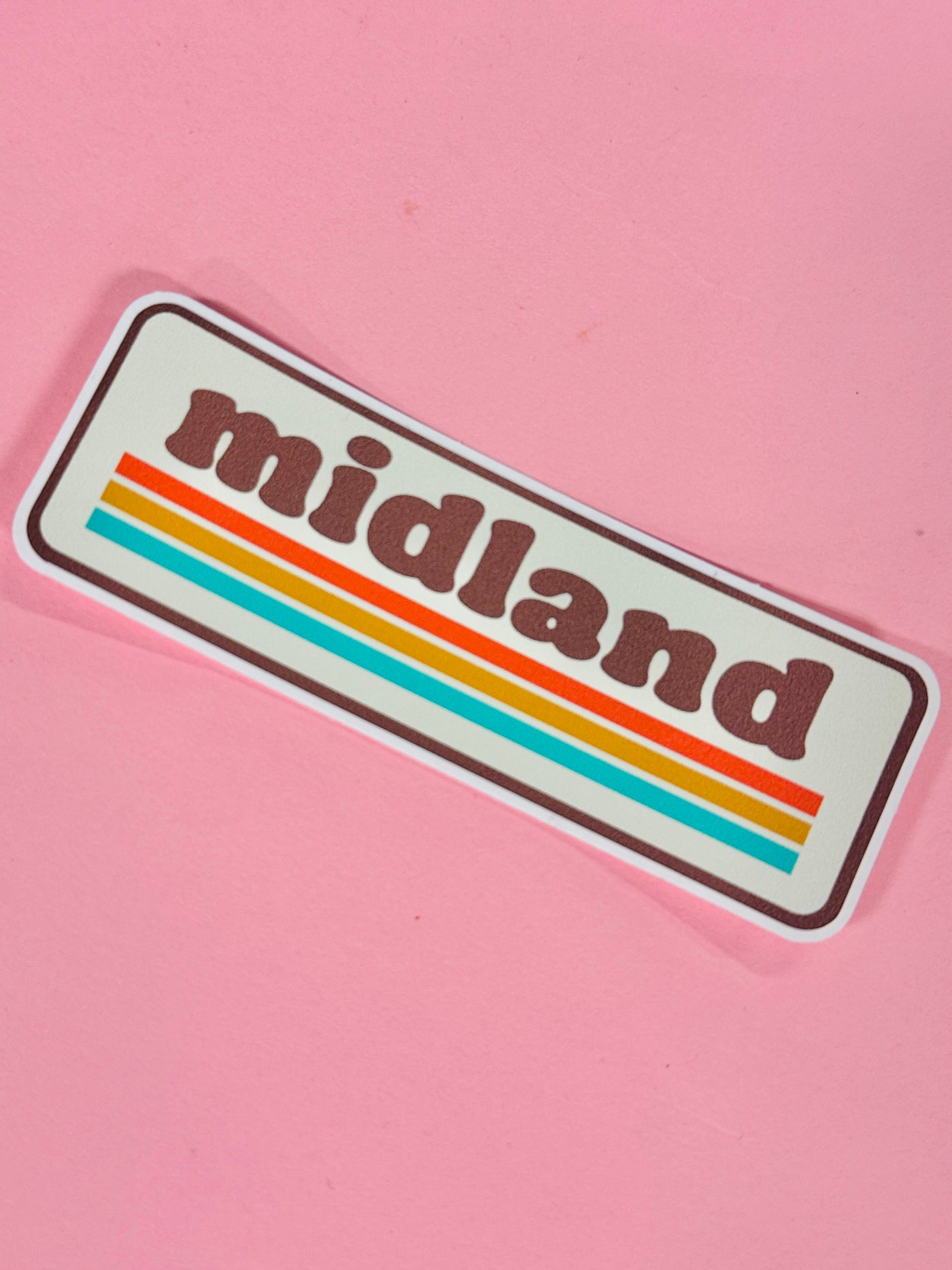 Retro Stripes Midland Sticker